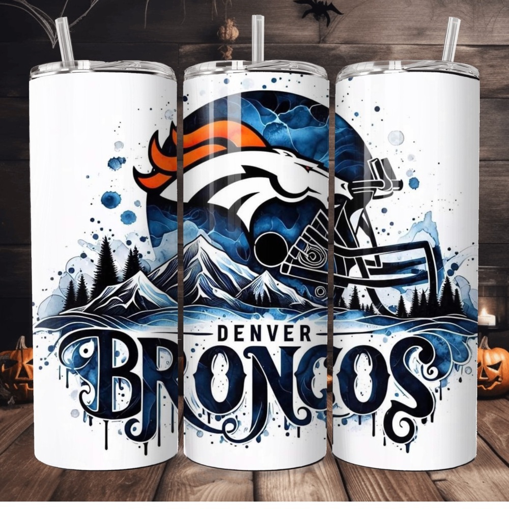Denver Broncos White Tumbler Set